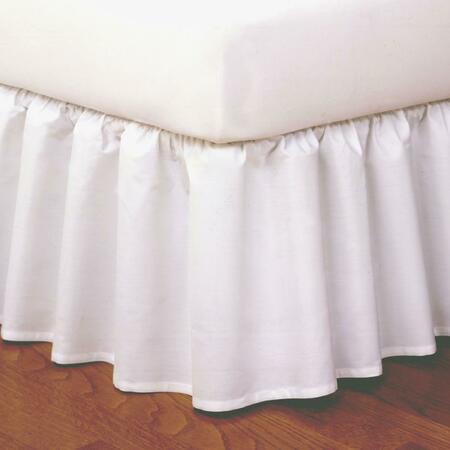 MAGIC SKIRT Bed Skirt 14 in. Ruffled Bed Skirt White - Cal King FRE34414WHIT05